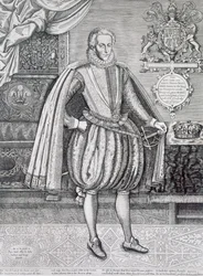 Retrato de Henry, Príncipe de Gales (1594-1612) del Libro de los Reyes, grabado por Renold Elstrack (1571-c.1630) 1612